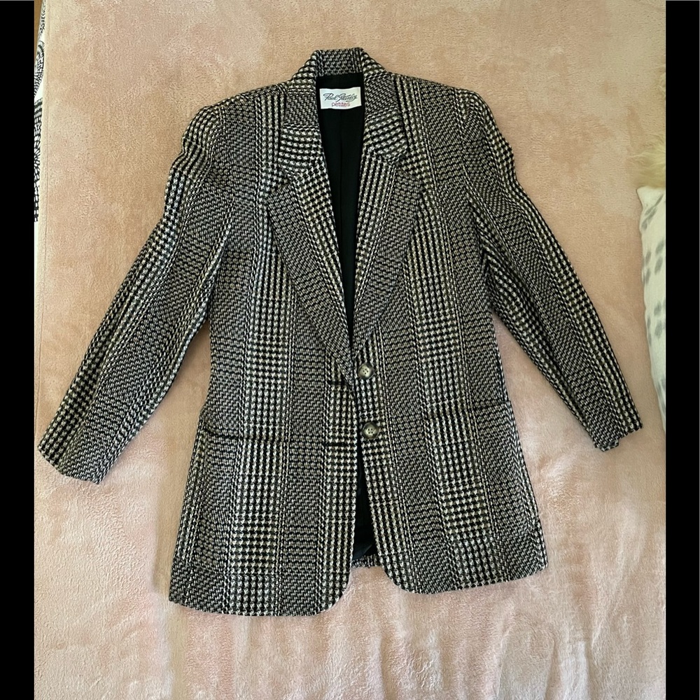 Vintage Oversized Paul Stanley Petites Wool Blazer